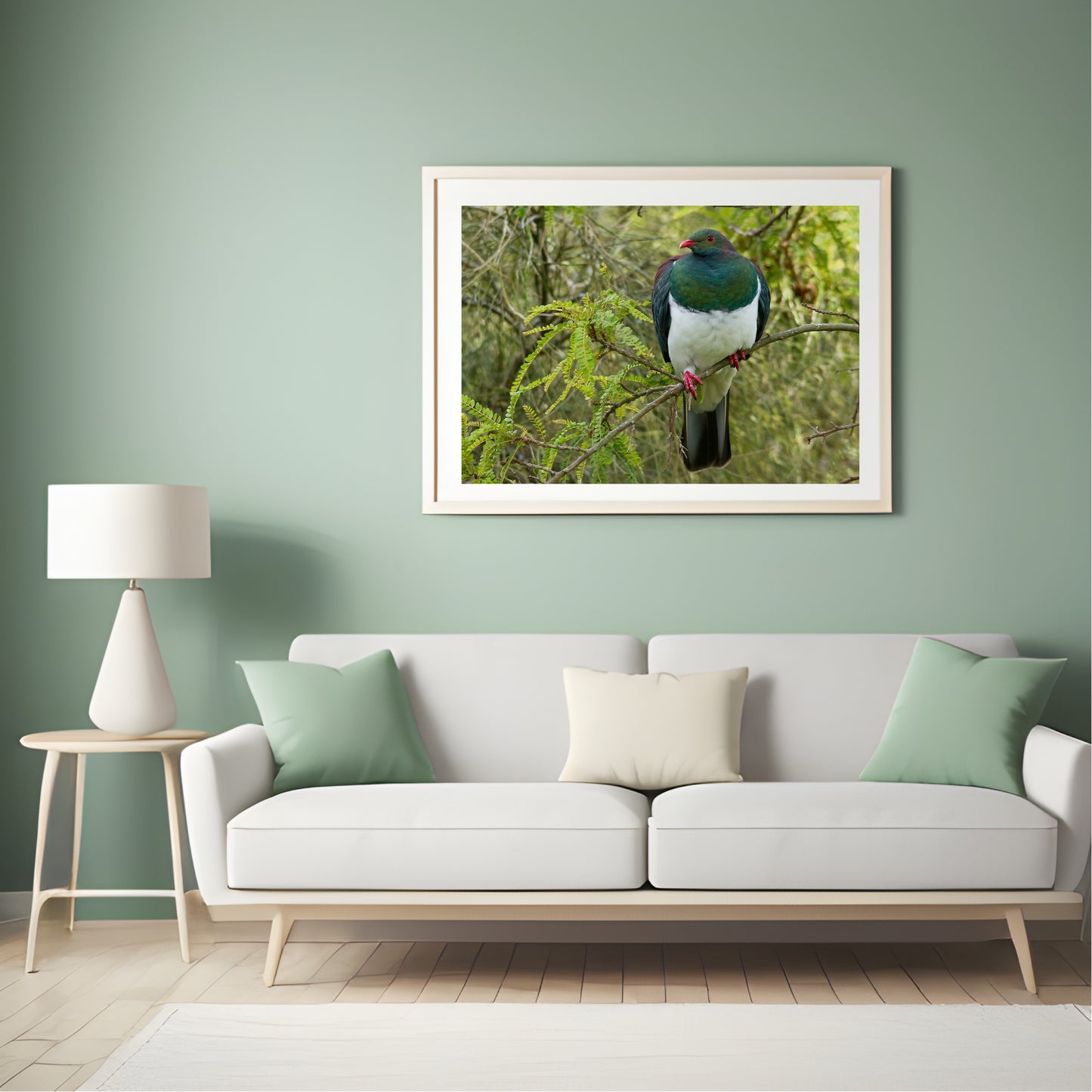 'White Singlet Kereru' on fine art paper