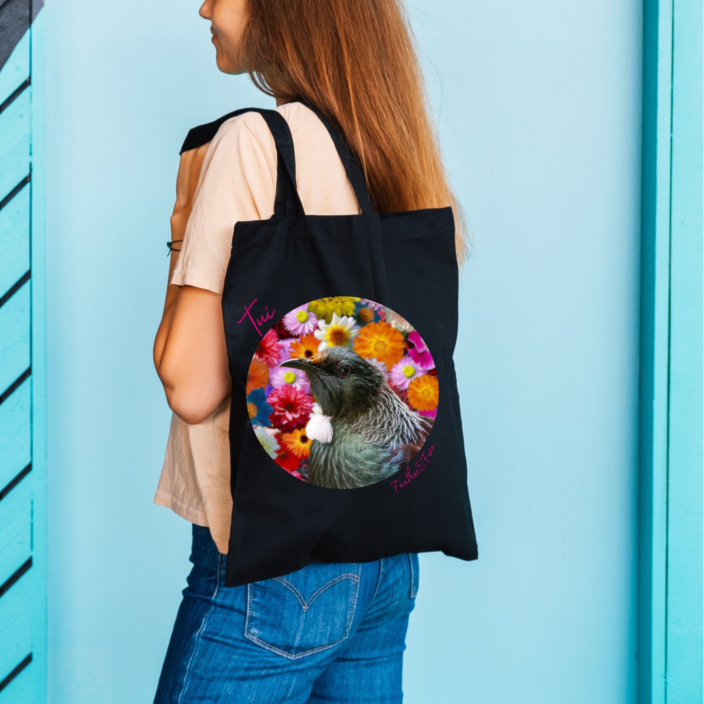 Floral Tui tote bag