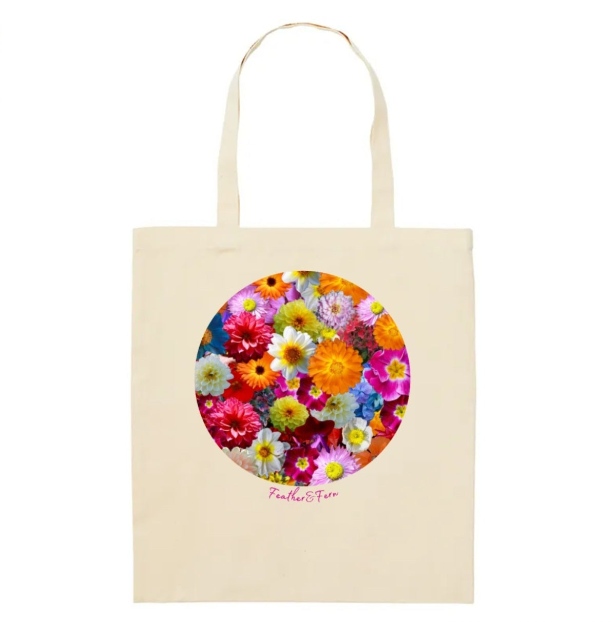 Floral tote bag